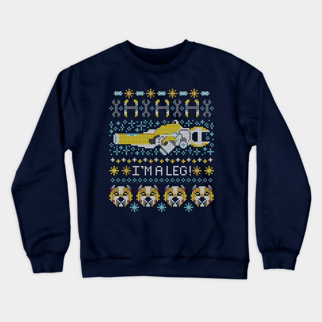 Hunk Ugly Holiday Sweater Crewneck Sweatshirt by Soft Biology